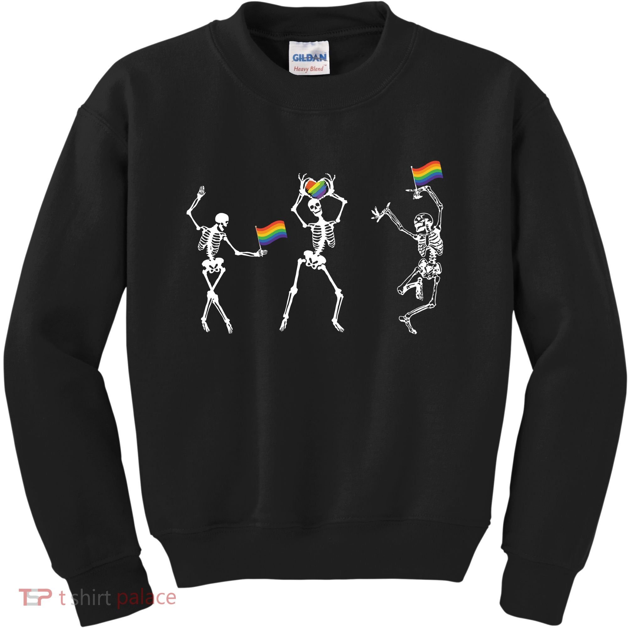 Skeleton Pride Rainbow Lgbtq Funny Pride. Kids Sweatshirt