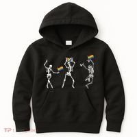 Skeleton Pride Rainbow Lgbtq Funny Pride. Kids Hoodie thumb 0