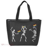 Skeleton Pride Rainbow Lgbtq Funny Pride. Tote Bag thumb 0