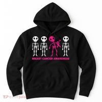 Skeleton Pink Ribbon Breast Cancer Awareness Halloween Boys Hoodie thumb 0