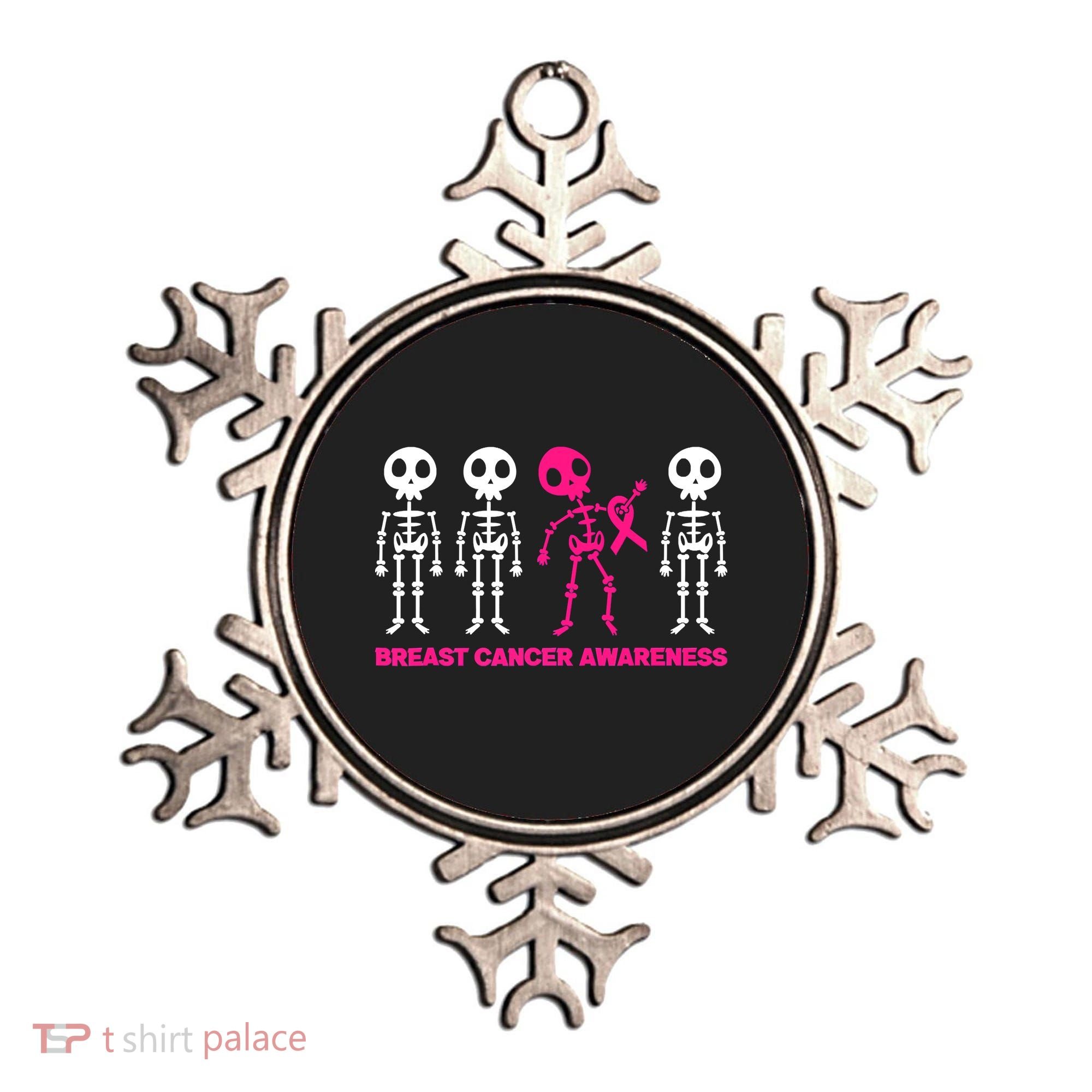 Skeleton Pink Ribbon Breast Cancer Awareness Halloween Boys Ornament