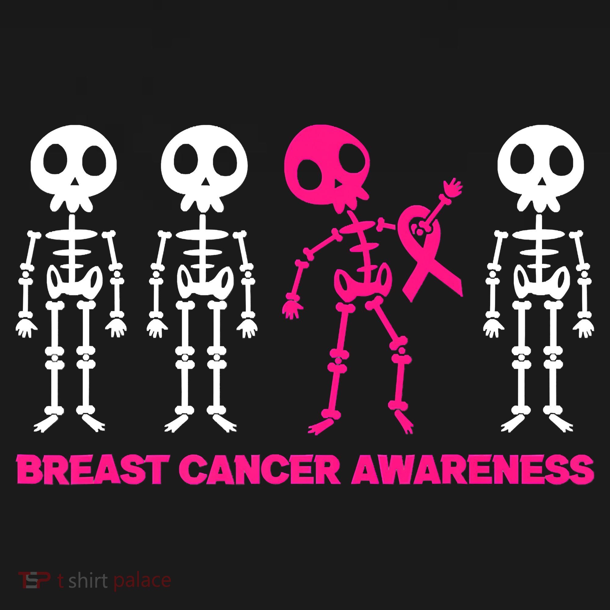 Skeleton Pink Ribbon Breast Cancer Awareness Halloween Boys Ornament