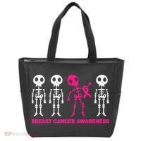 Skeleton Pink Ribbon Breast Cancer Awareness Halloween Boys Tote Bag thumb 0