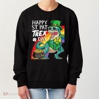 St Pat Rex Day Dinosaur St Patricks Day Women's Sweatshirt thumb 0