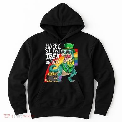 St Pat Rex Day Dinosaur St Patricks Day Hoodie