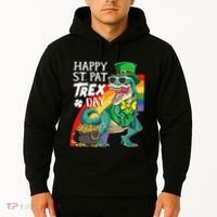 St Pat Rex Day Dinosaur St Patricks Day Hoodie thumb 2