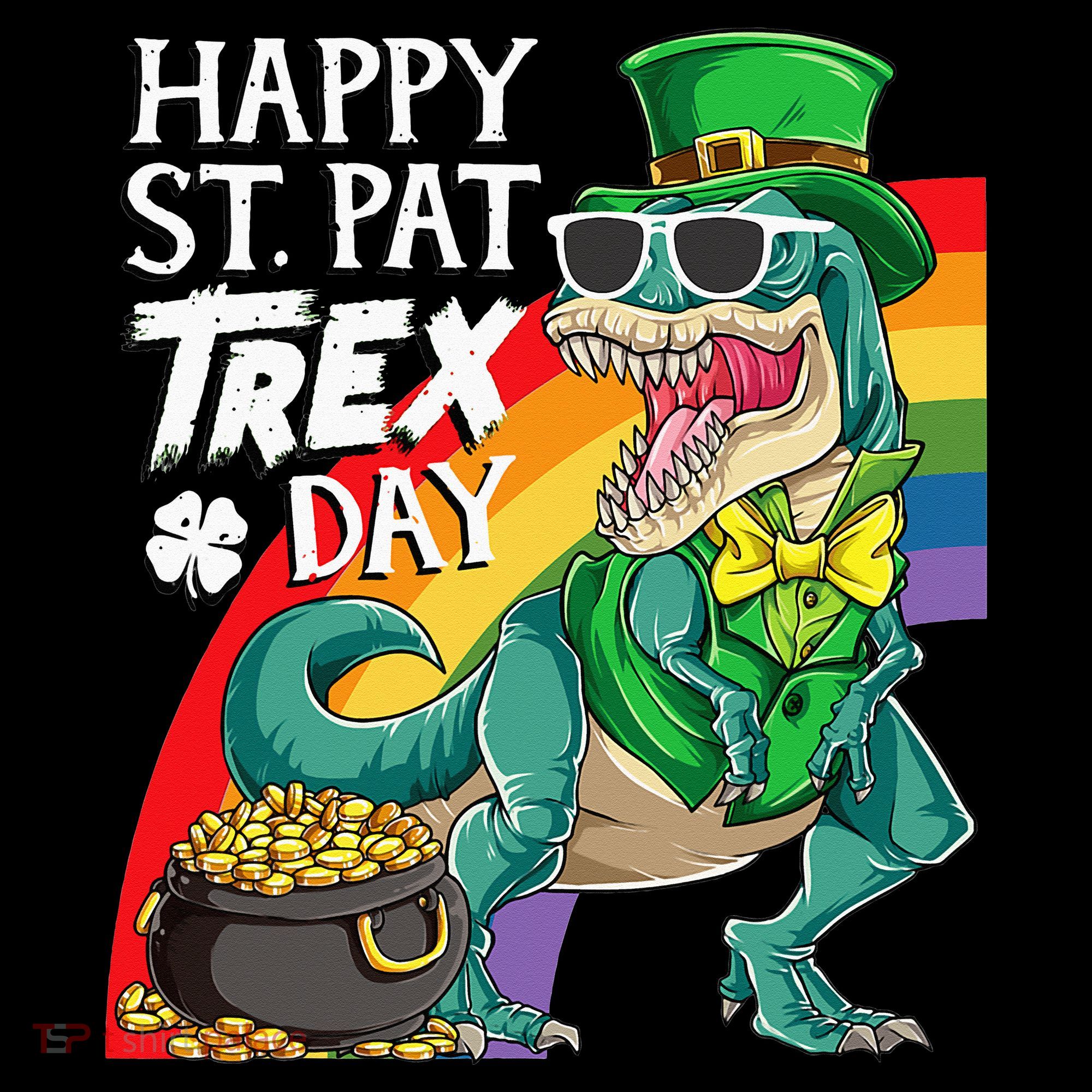 St Pat Rex Day Dinosaur St Patricks Day Hoodie