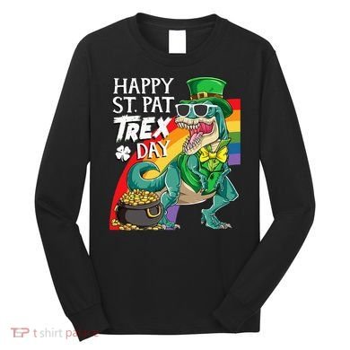 St Pat Rex Day Dinosaur St Patricks Day Long Sleeve Shirt