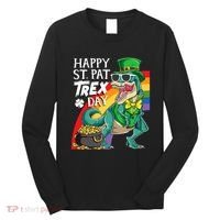 St Pat Rex Day Dinosaur St Patricks Day Long Sleeve Shirt thumb 0