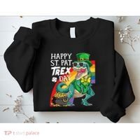 St Pat Rex Day Dinosaur St Patricks Day Sweatshirt thumb 2