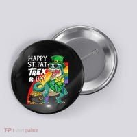 St Pat Rex Day Dinosaur St Patricks Day Button thumb 0