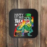 St Pat Rex Day Dinosaur St Patricks Day Coaster thumb 0