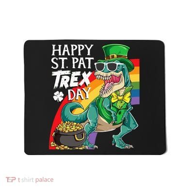 St Pat Rex Day Dinosaur St Patricks Day Mousepad