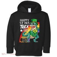St Pat Rex Day Dinosaur St Patricks Day Toddler Hoodie thumb 0