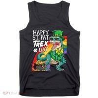 St Pat Rex Day Dinosaur St Patricks Day Tank Top thumb 0