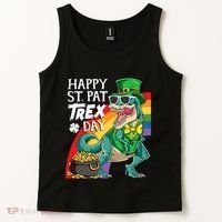St Pat Rex Day Dinosaur St Patricks Day Tank Top thumb 2