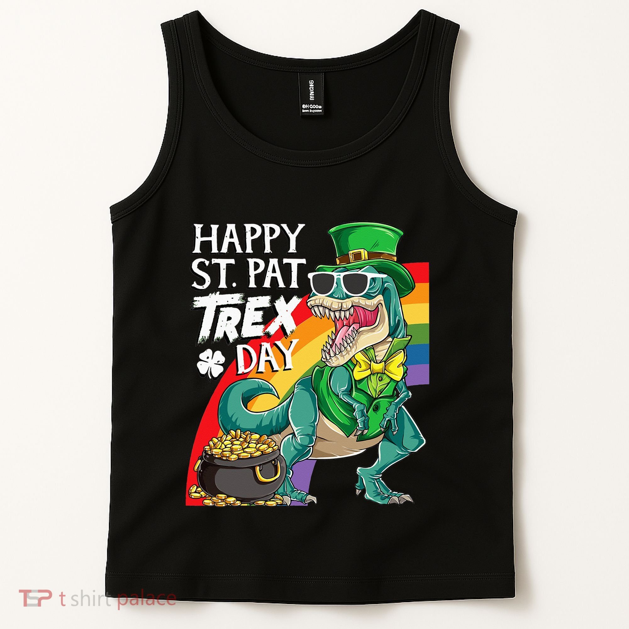 St Pat Rex Day Dinosaur St Patricks Day Tank Top
