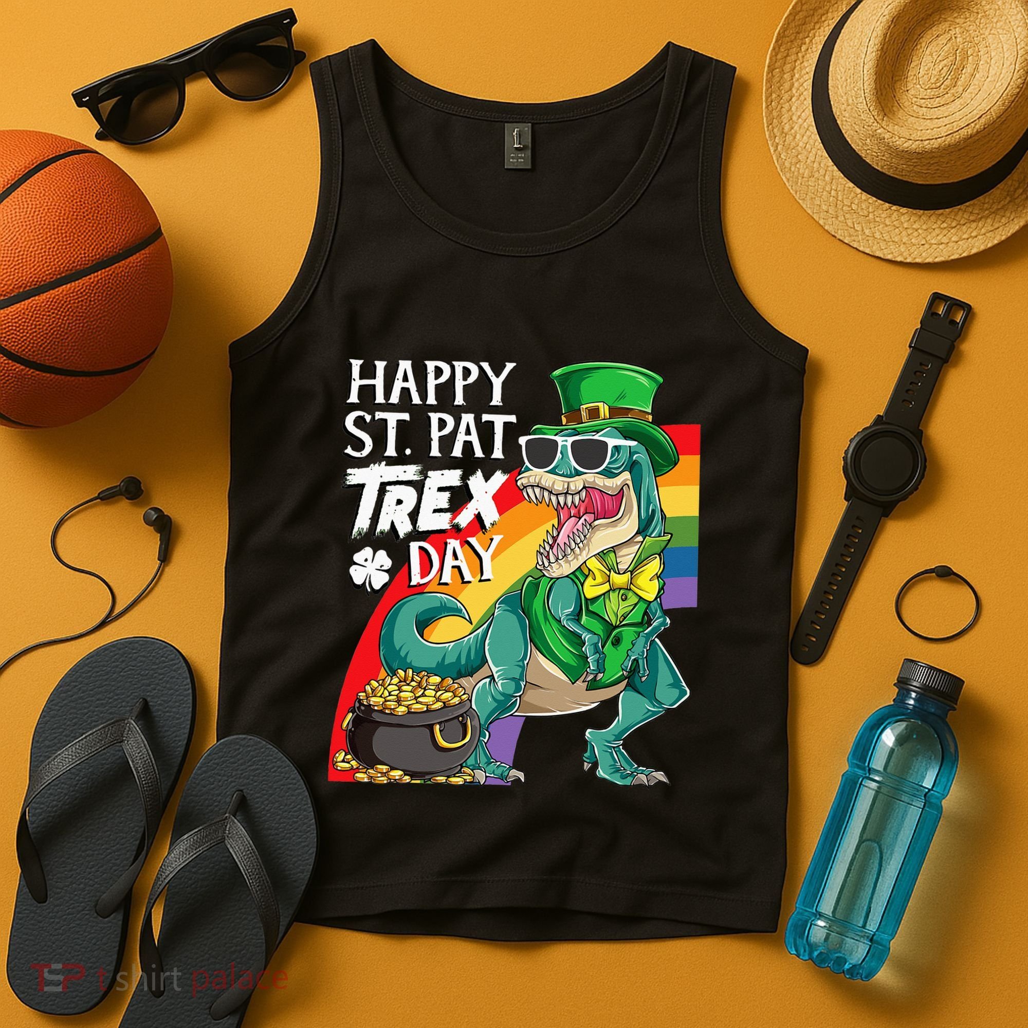 St Pat Rex Day Dinosaur St Patricks Day Tank Top