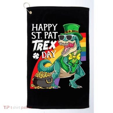 St Pat Rex Day Dinosaur St Patricks Day Golf Towel