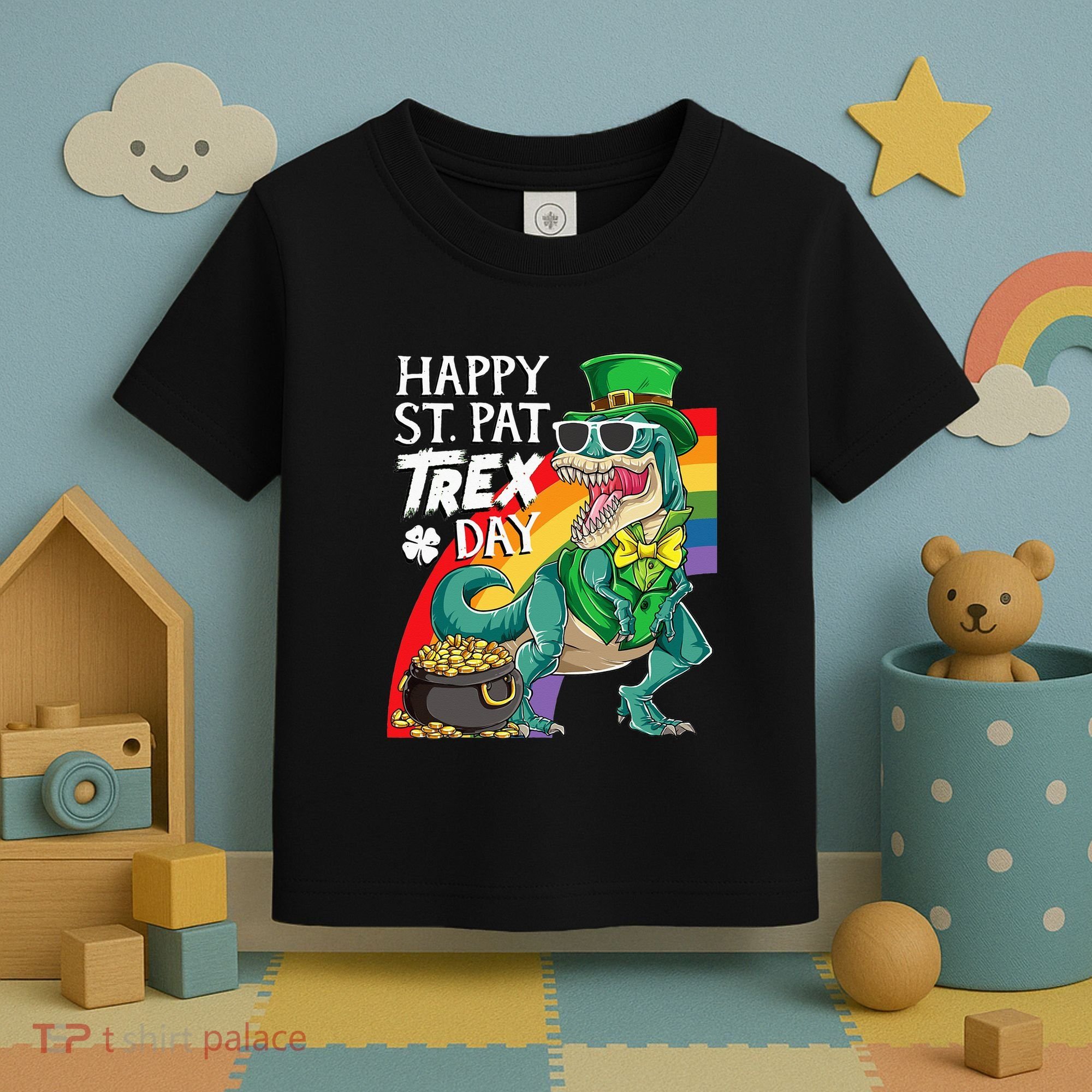 St Pat Rex Day Dinosaur St Patricks Day Toddler T-Shirt