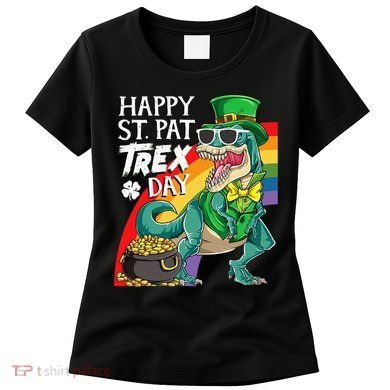St Pat Rex Day Dinosaur St Patricks Day Women's T-Shirt