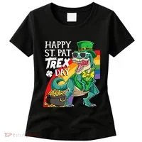 St Pat Rex Day Dinosaur St Patricks Day Women's T-Shirt thumb 0