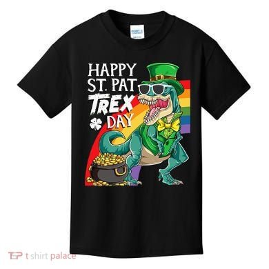 St Pat Rex Day Dinosaur St Patricks Day Kids T-Shirt