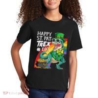 St Pat Rex Day Dinosaur St Patricks Day Kids T-Shirt thumb 2