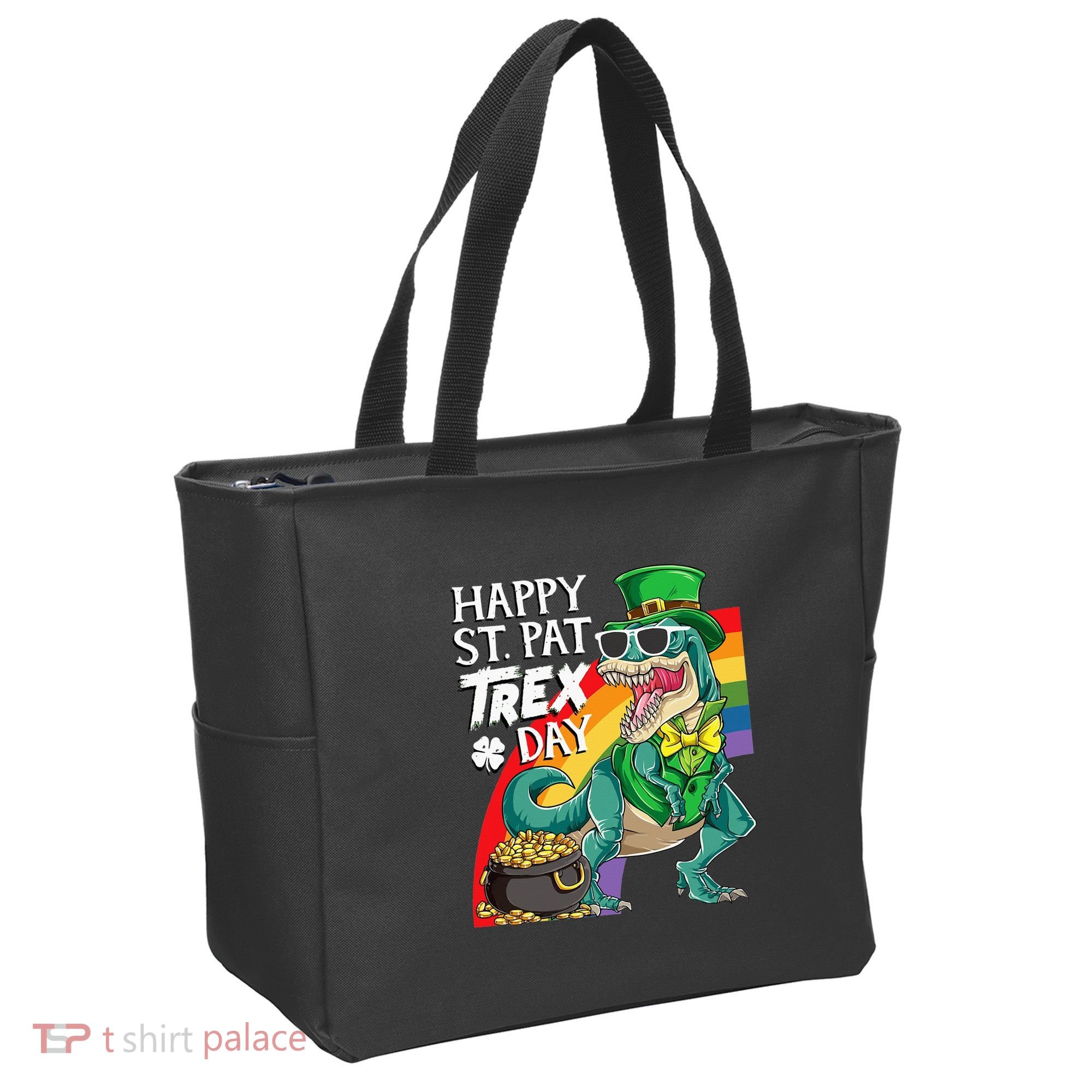 St Pat Rex Day Dinosaur St Patricks Day Tote Bag