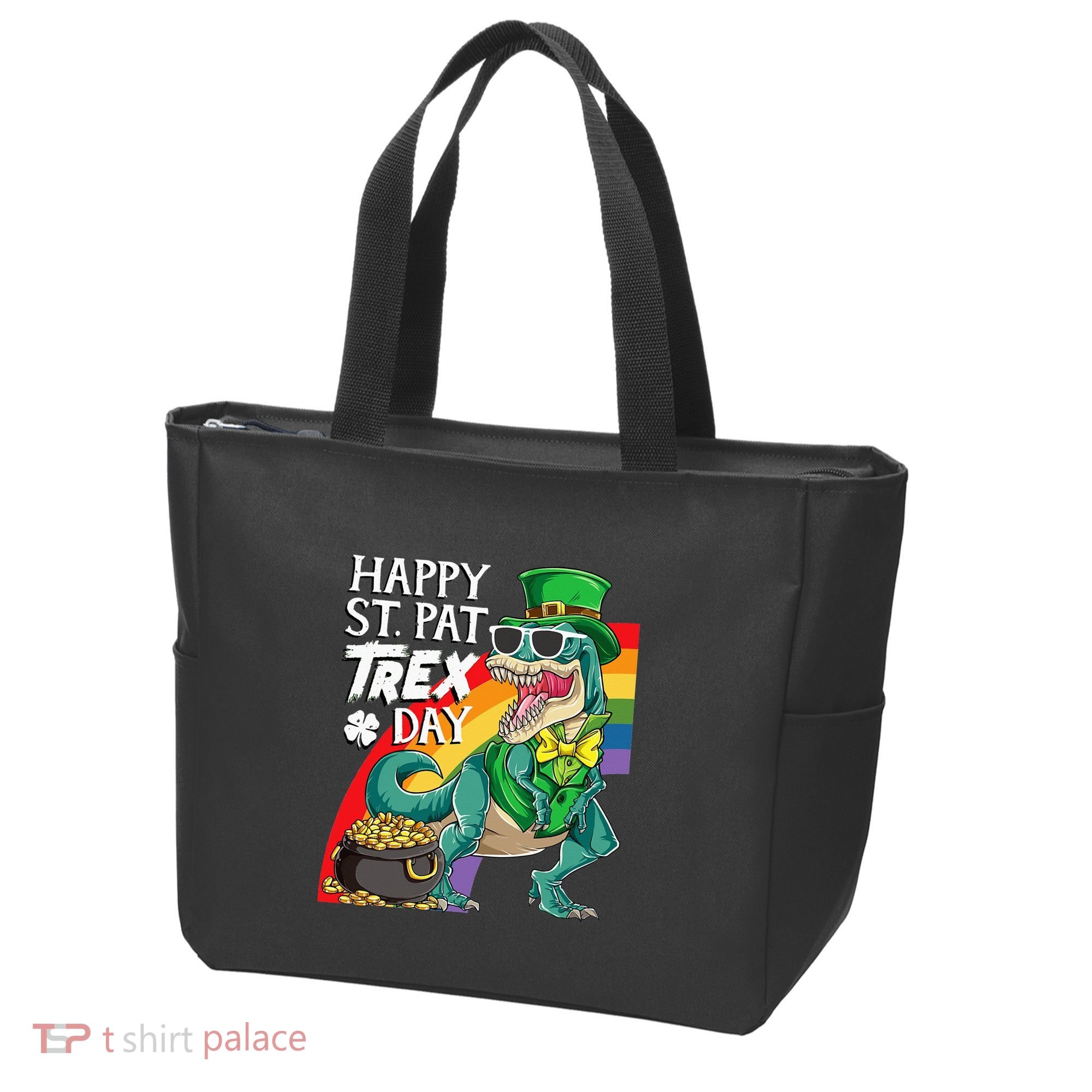 St Pat Rex Day Dinosaur St Patricks Day Tote Bag