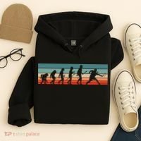 Squash Player Retro Evolution Racquetball Crossminton Sport Hoodie thumb 4