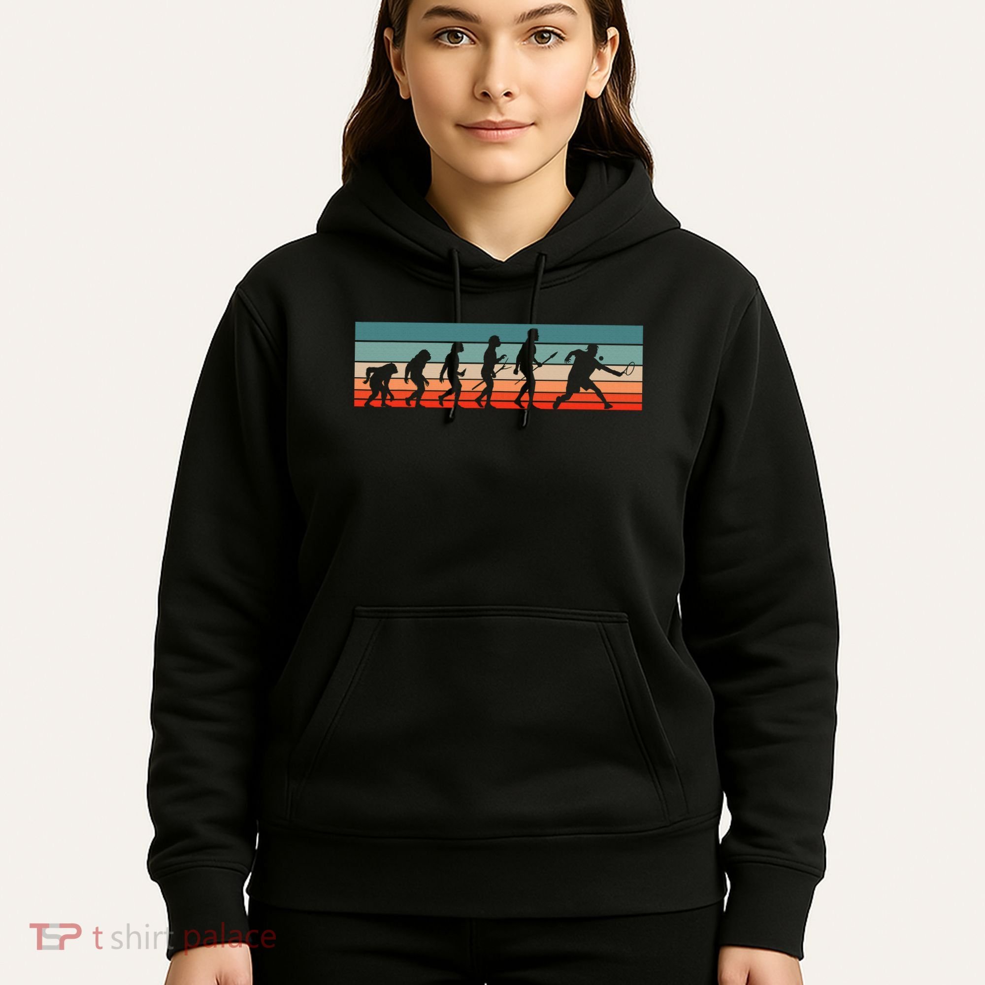 Squash Player Retro Evolution Racquetball Crossminton Sport Hoodie