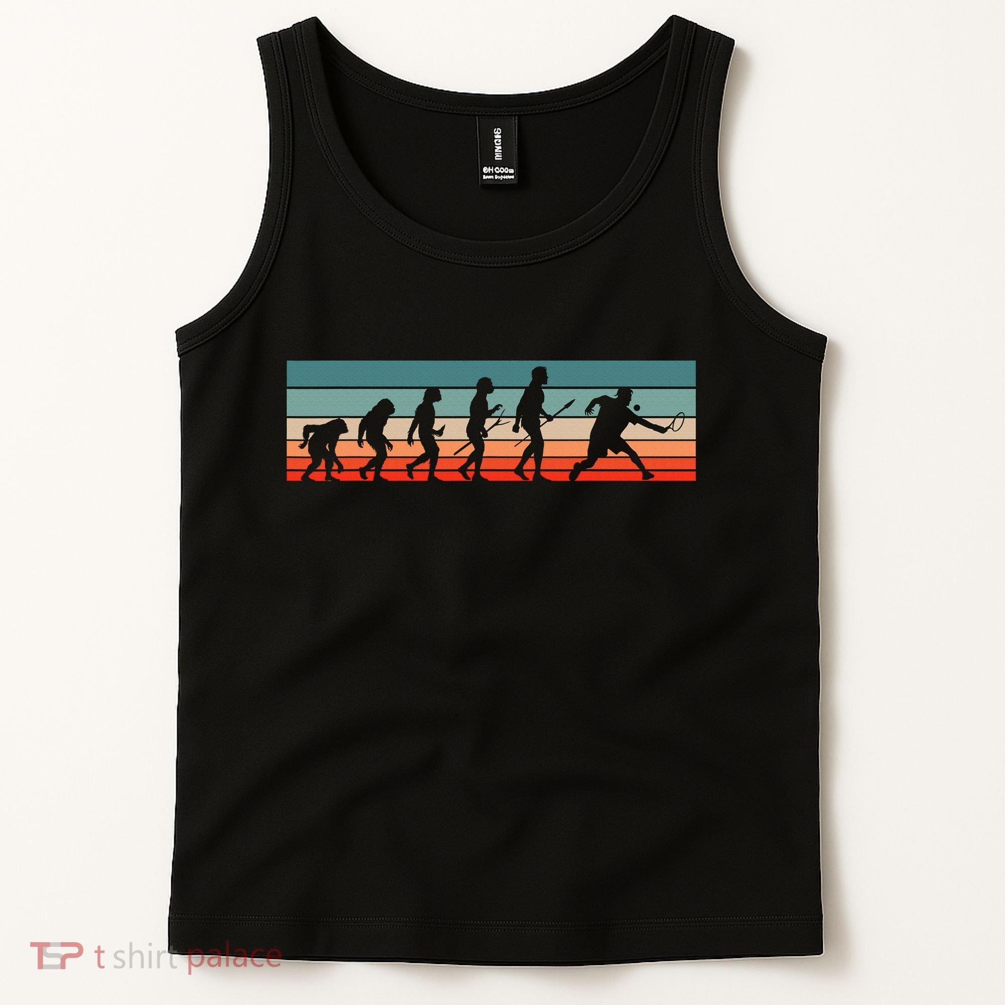 Squash Player Retro Evolution Racquetball Crossminton Sport Tank Top