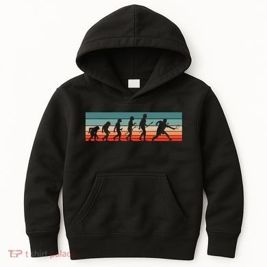 Squash Player Retro Evolution Racquetball Crossminton Sport Kids Hoodie