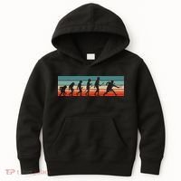 Squash Player Retro Evolution Racquetball Crossminton Sport Kids Hoodie thumb 0