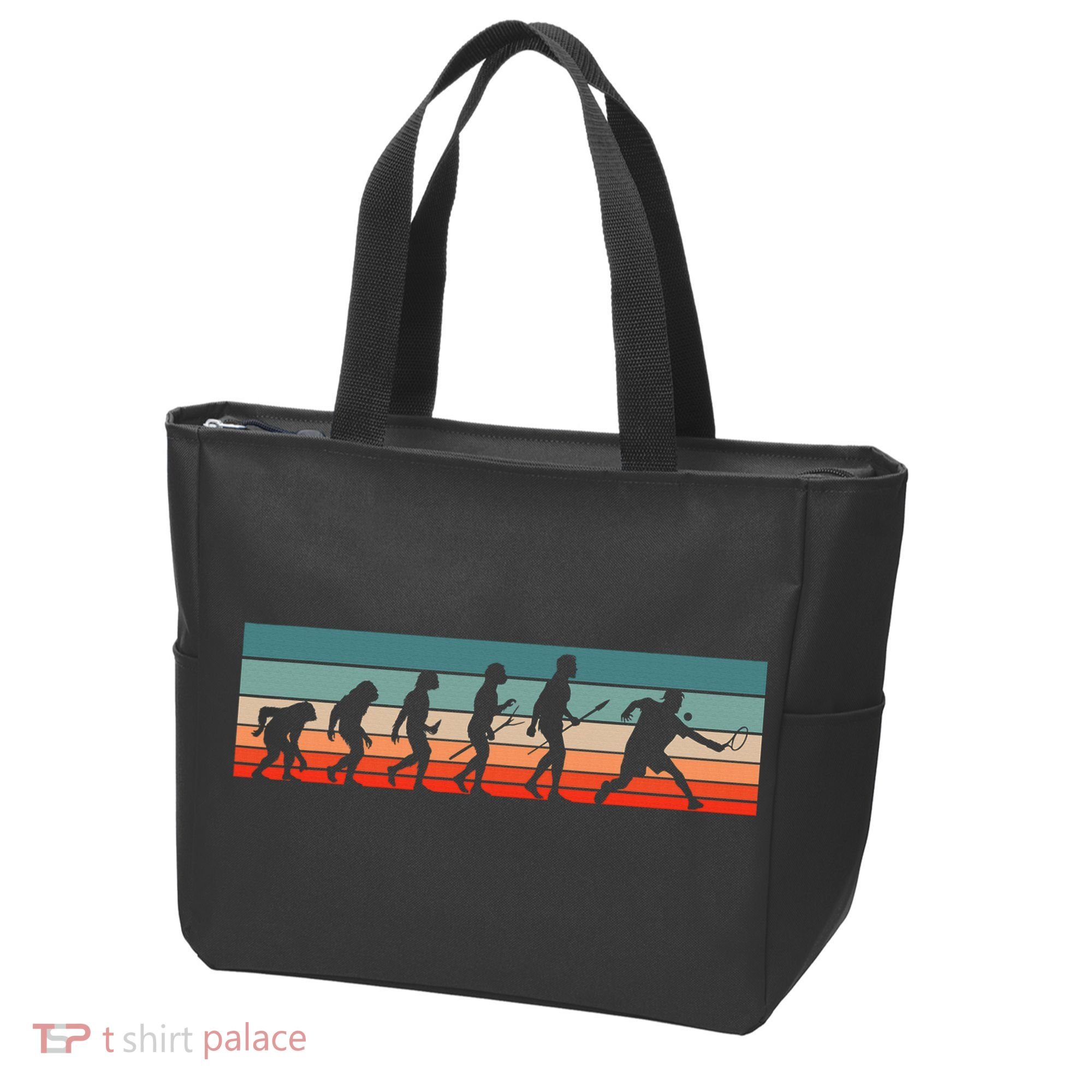 Squash Player Retro Evolution Racquetball Crossminton Sport Tote Bag