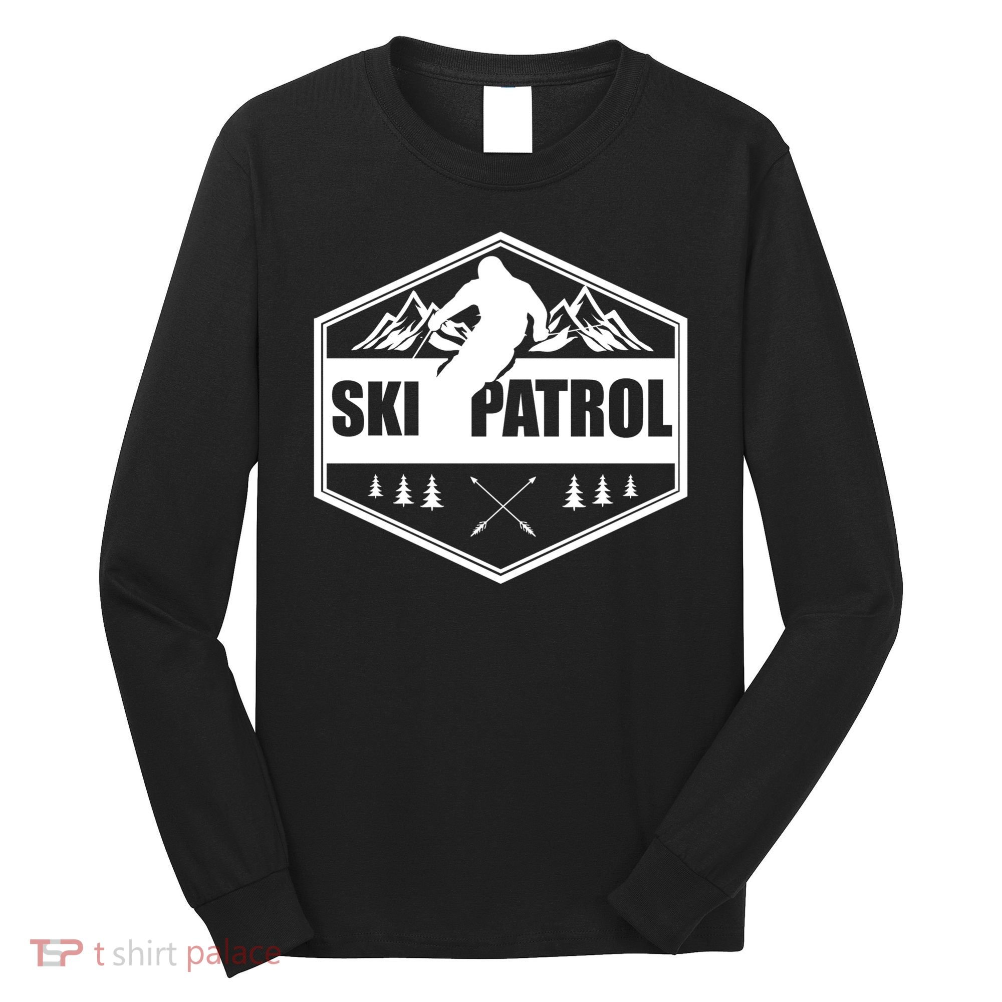 Ski Patrol Rescue Mountain Patroller Gift Long Sleeve Shirt