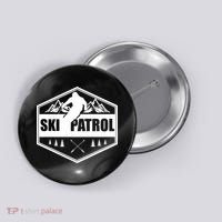 Ski Patrol Rescue Mountain Patroller Gift Button thumb 0