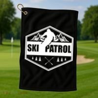 Ski Patrol Rescue Mountain Patroller Gift Golf Towel thumb 1