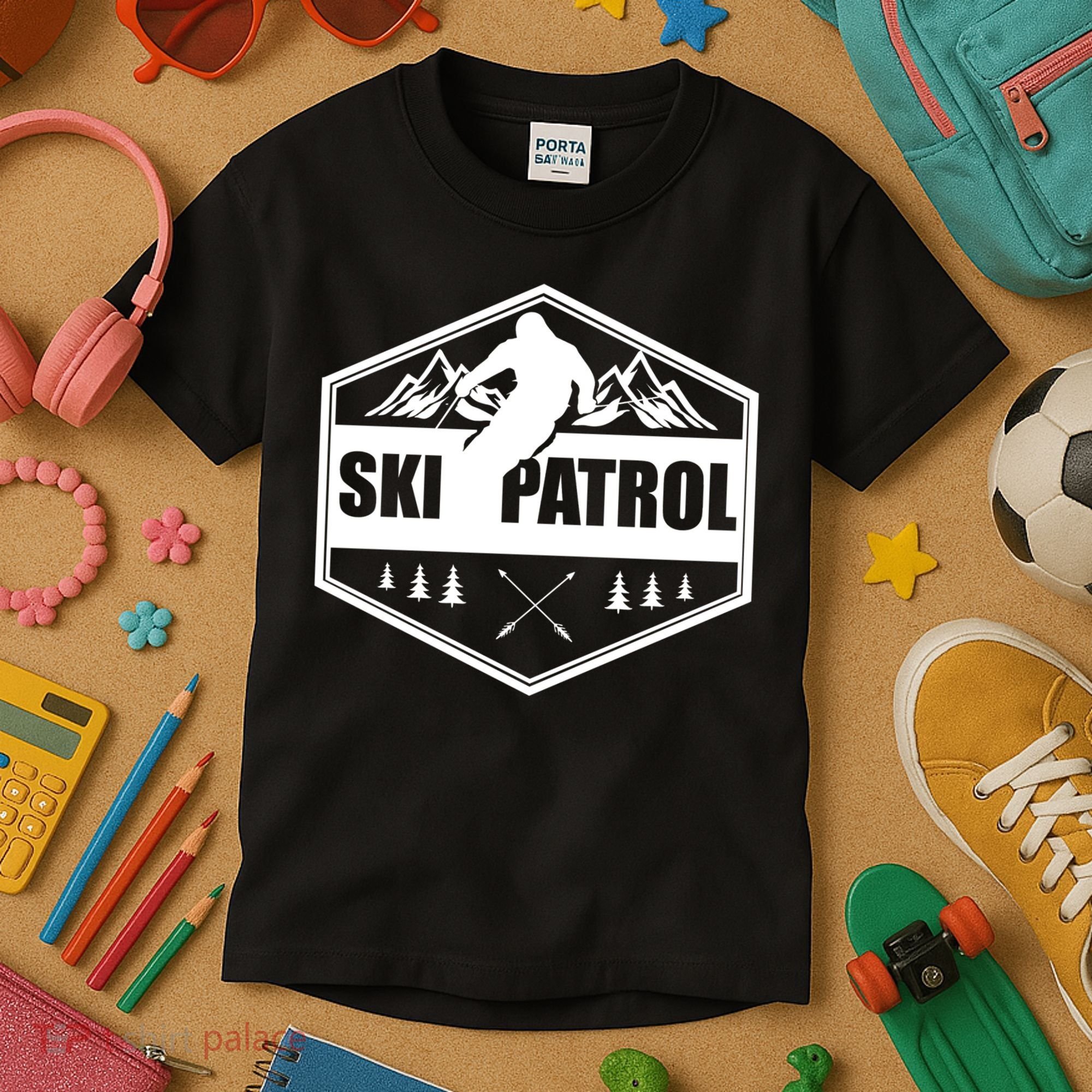 Ski Patrol Rescue Mountain Patroller Gift Kids T-Shirt