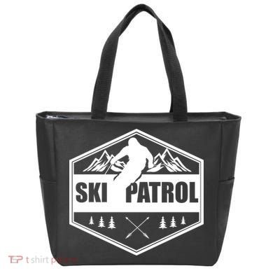 Ski Patrol Rescue Mountain Patroller Gift Tote Bag