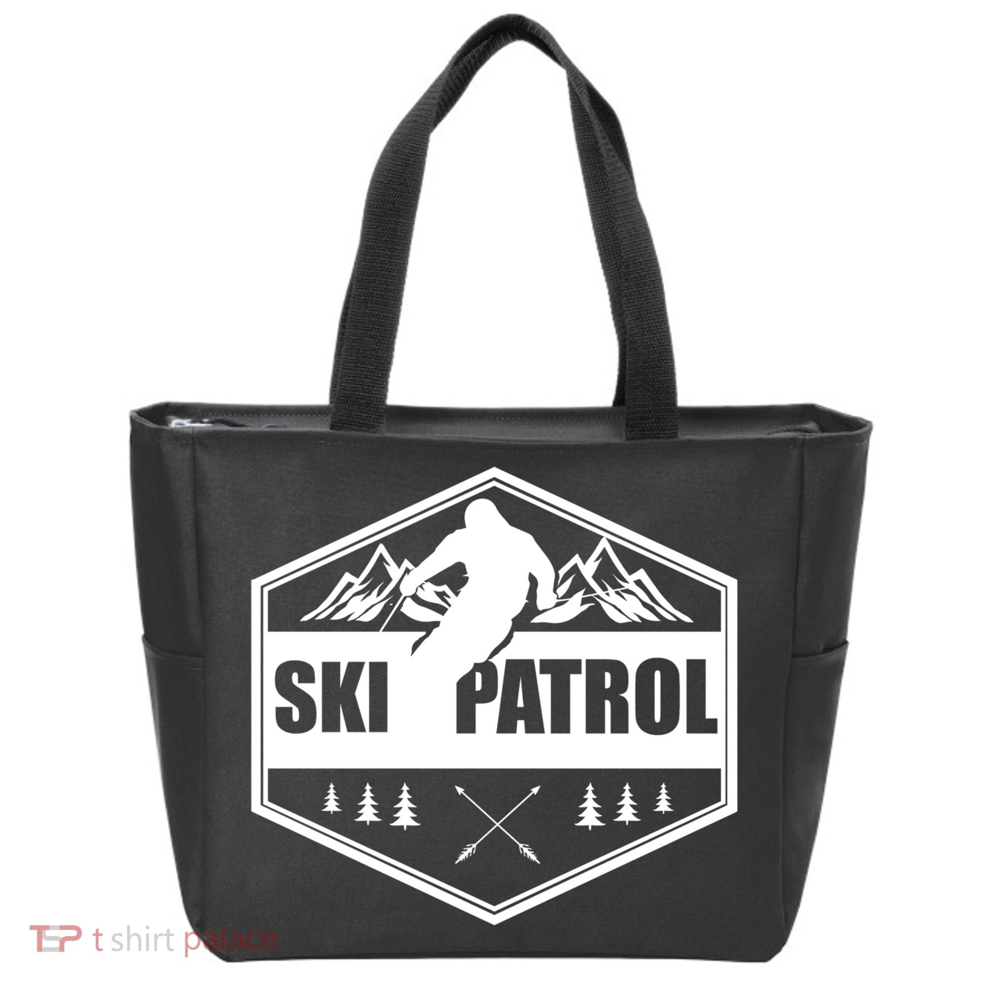 Ski Patrol Rescue Mountain Patroller Gift Tote Bag