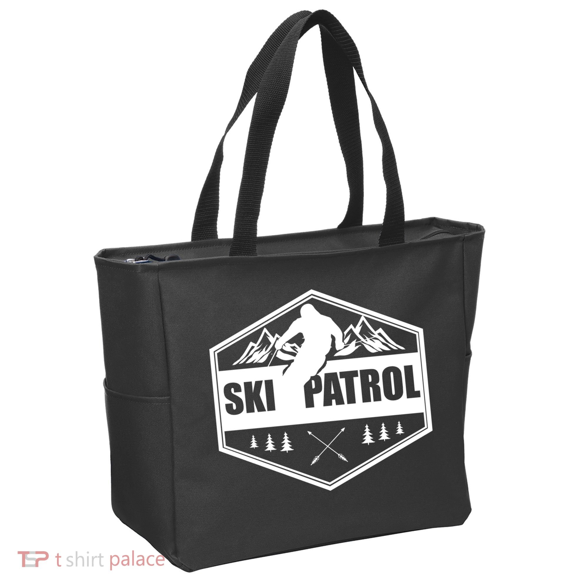 Ski Patrol Rescue Mountain Patroller Gift Tote Bag