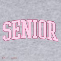 Senior Pink Retro Graduation Women's Racerback Cropped Tank thumb 2