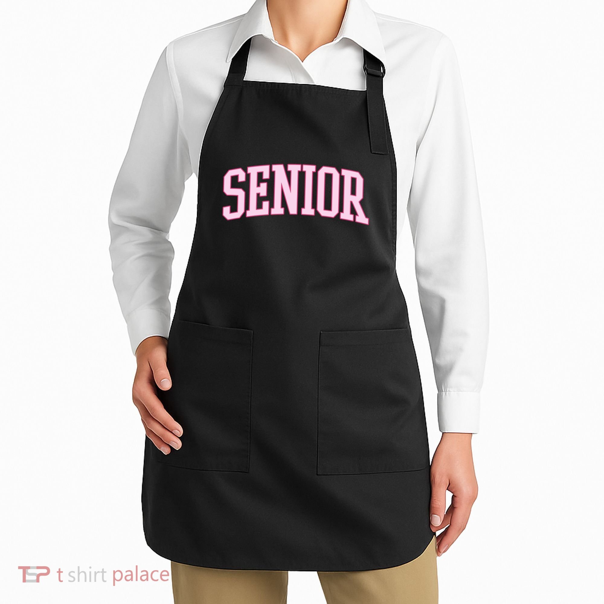 Senior Pink Retro Graduation Apron