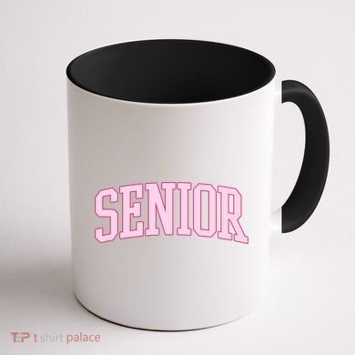 Senior Pink Retro Graduation Coffee Mug back