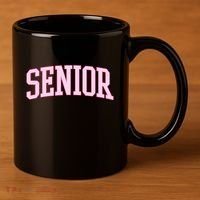 Senior Pink Retro Graduation 11oz C Handle Ceramic Mug thumb 3