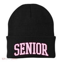 Senior Pink Retro Graduation Beanie thumb 0