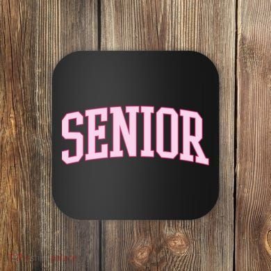 Senior Pink Retro Graduation Coaster