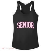 Senior Pink Retro Graduation Ladies PosiCharge Competitor Racerback Tank thumb 0
